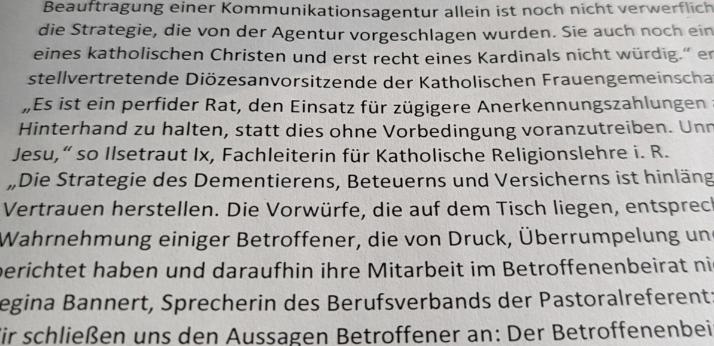 Pressestatement zur Aktuellen Situation im Erzbistum Köln