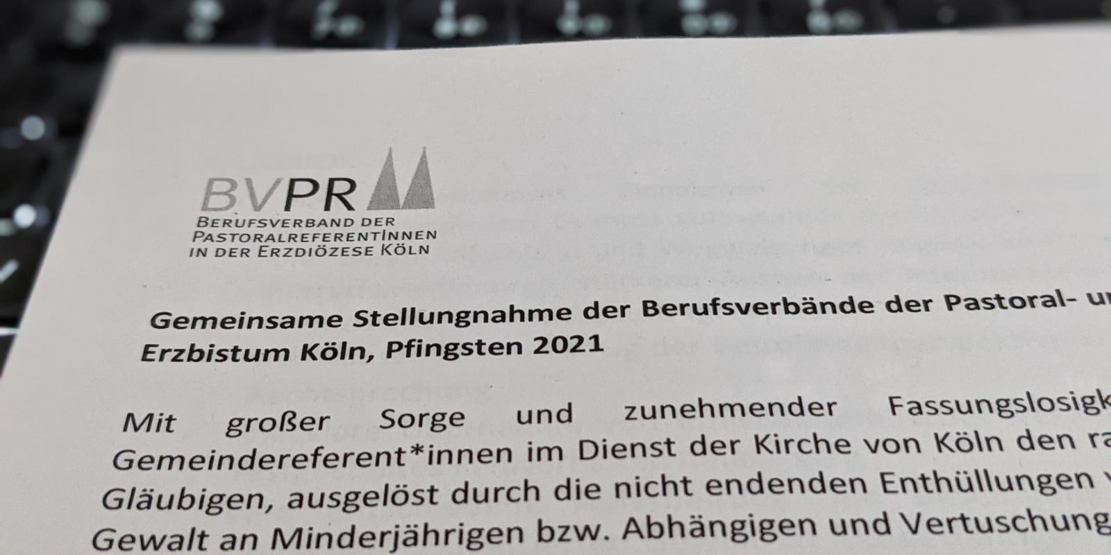 Stellungnahme Pfingsten 2021